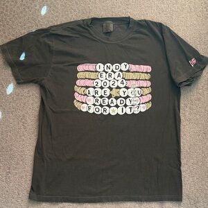 Black/Gray Graphic T-Shirt with Colorful Text